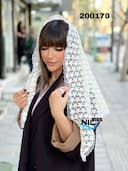 روسری سه گوش دانتل دور گیپور کد nil200170