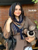 شال بافت ریشه دار وانسی کد  nil31530