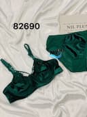 ست مخمل فنردار سبز کد nil82690