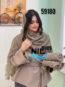 شال شنی پلیسه دور موجی وارداتی کد nil59180