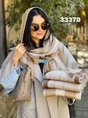شال بافت حاشیه گندمی کد nil33370