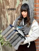 شال نخ پاییزه دور دانتل کد nil33950