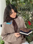 روسری سه گوش دانتل نگینی حاشیه گیپور کد nil59800