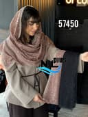 شال گیپور نگینی حاشیه مروارید دانتل کد nil57450