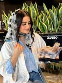 مینی اسکارف تور مخمل برجسته کد nil31450