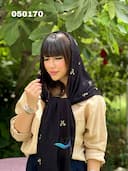 روسری ژورژت درختی پاپیون کد nil050170
