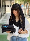 شال پلیسه لمه حاشیه کار شده کد nil080220