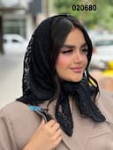 روسری سه گوش گیپور حاشیه دانتل کد nil020680