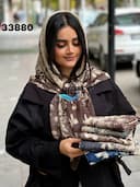 روسری نخ ژورژت درختی کد nil33880