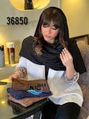 شال بهاره پلیسه دامنی دلناز کد nil36850