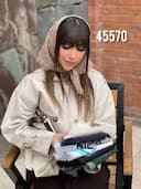 مینی اسکارف گیپور نگینی حاشیه دانتل کد nil45570