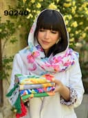 شال نخی ابرنگی منگوله دار کد nil90240