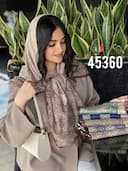 روسری نخ ژورژت درختی کد nil45360