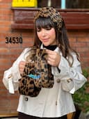 هدبند خزدار پلنگی کد nil34530