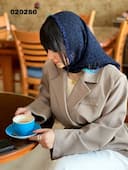 روسری سه گوش گیپور حاشیه دانتل کد nil020280