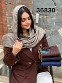 شال اکلیلی نخ پلیسه حاشیه کار شده کد nil36830