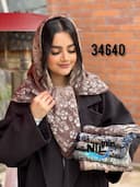 روسری  نخ ژورژت درختی لادن کد nil34640