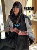 شال مجلسی کار شده کد nil98050