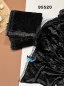 شال مخمل حاشیه نگین گیپور کد nil95520