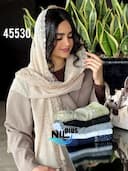 شال حریر شیفون نگین دانتل کد nil45530