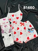 ست تاپ و شورتک طرحدار کد nil81460