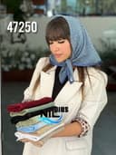 مینی اسکارف حریر  مخمل برجسته کد nil47250