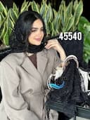 مینی اسکارف گیپور نگینی حاشیه گیپور کد nil45540