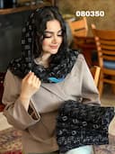 شال تورمخمل برجسته دور گیپور کد nil080350
