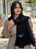شال کرپ نخ پلیسه نگینی کد nil020990