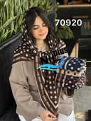 روسری پاییزه نخ پنبه طرح دار کد nil70920