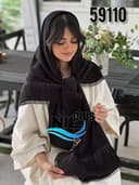 روسری ژورژت درختی حاشیه نگینی دامنی کد nil59110