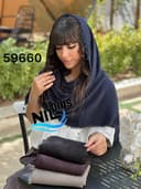 شال پاییزه کنفی پلیسه دور ریش کد nil59660