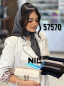 مینی اسکارف کنفی حصیری دور ریش کد nil57570