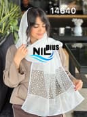 شال مجلسی حاشیه دونه برفی کدnil14640
