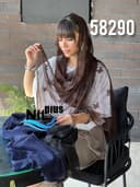 شال گیپور پروانه حاشیه طرح دار کد nil58290