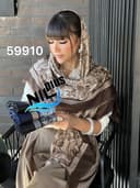 روسری پاییزه نخ لمه دور ریش کد nil59910