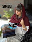 شال کنفی حصیری پلیسه دور ریش کد nil58400