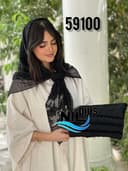 روسری دانتل حاشیه نگین حصیری کد nil59100