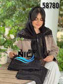 روسری ژورژت درختی حاشیه نگین دانتل کد nil58780
