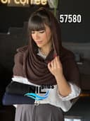 شال برشکا اکلیلی حاشیه دانتل کد nil57580