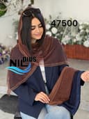شال تور نگینی حاشیه دانتل کد nil47500