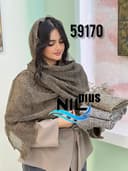 شال شنی پلیسه دور موجی وارداتی کد nil59170