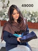 شال نخ ابریشم ژاکارد طرح دار آنیل کد nil49000