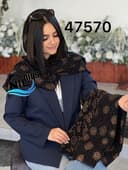 شال مجلسی حریرشیفون نگینی کد nil47570