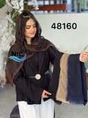 شال تور طرحدار حاشیه دانتل ارنیکا کد nil48160
