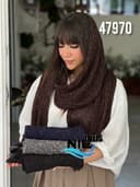 شال کنفی پلیسه پایین ریش کد nil47970