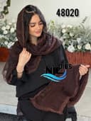 شال تور پاپیون حاشیه دانتل کد nil48020