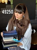 شال کنفی طرح دار دور ریش کد nil49250