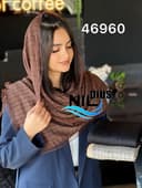 شال نخ پفکی حاشیه دانتل کد nil46960