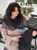 شال تور حاشیه دانتل کد nil47420